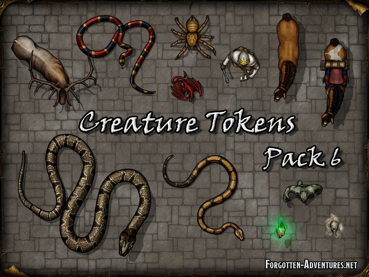 Creature Tokens Pack 6 - ForgottenAdventures | DriveThruRPG